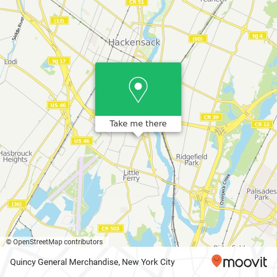 Quincy General Merchandise map