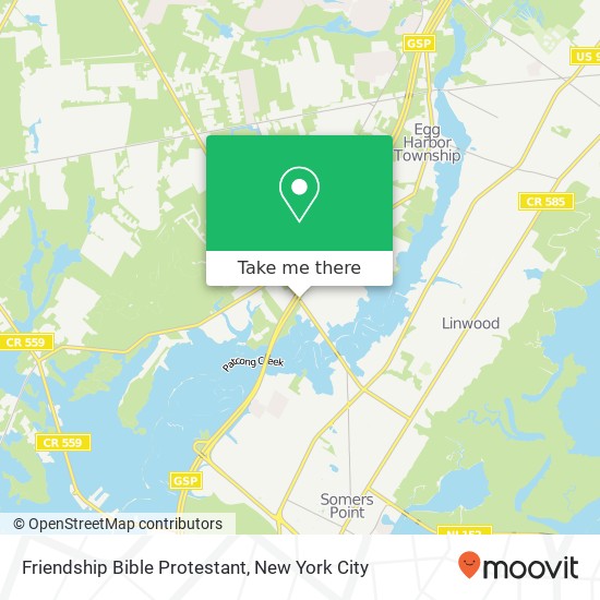 Mapa de Friendship Bible Protestant