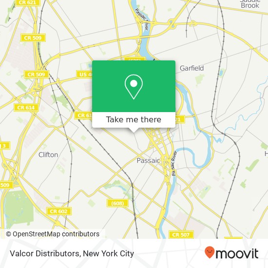 Valcor Distributors map