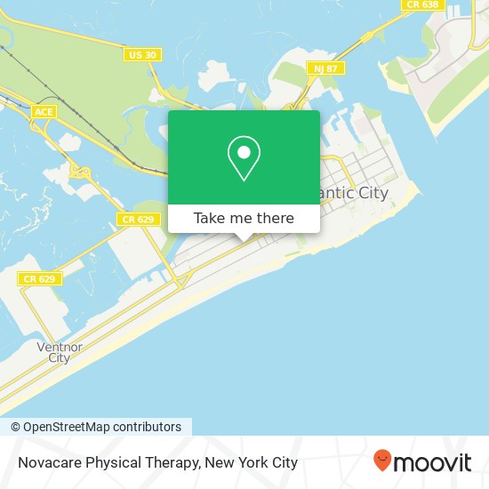 Mapa de Novacare Physical Therapy