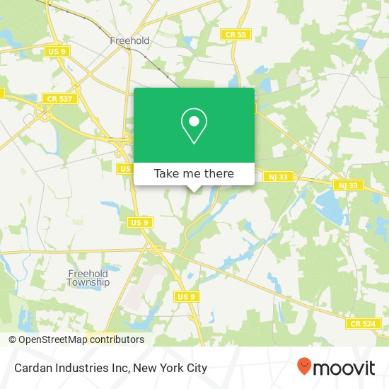 Cardan Industries Inc map