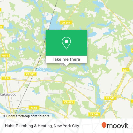 Mapa de Hubit Plumbing & Heating