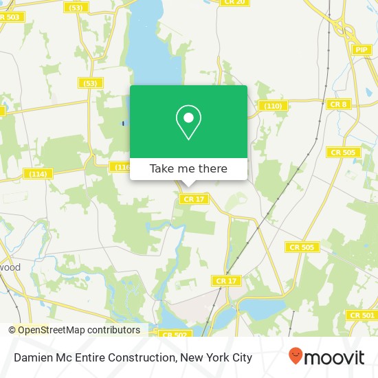 Mapa de Damien Mc Entire Construction