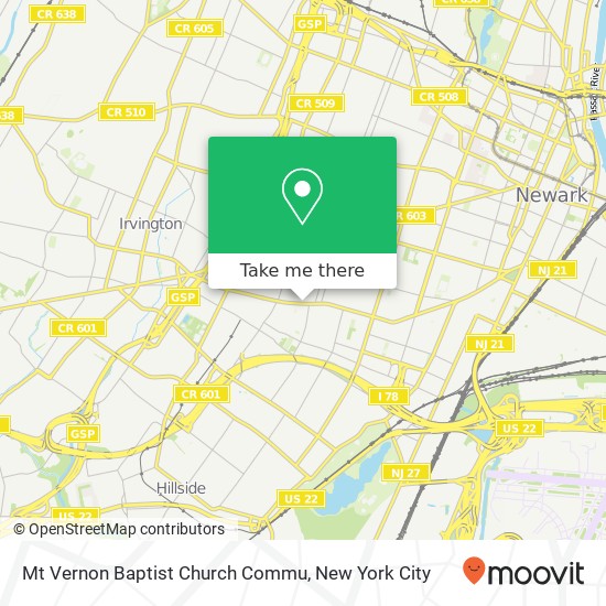 Mapa de Mt Vernon Baptist Church Commu