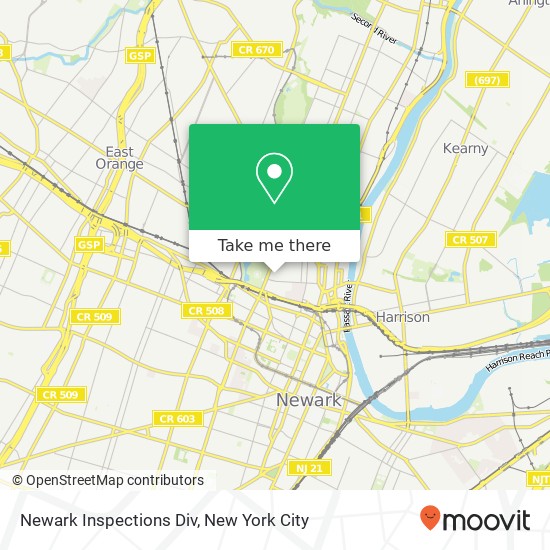 Mapa de Newark Inspections Div