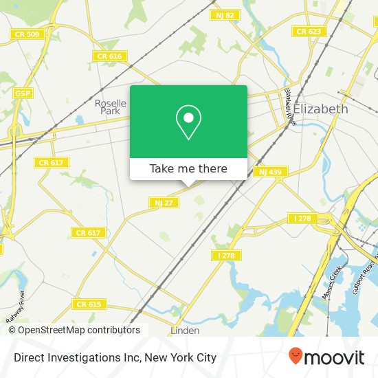 Direct Investigations Inc map