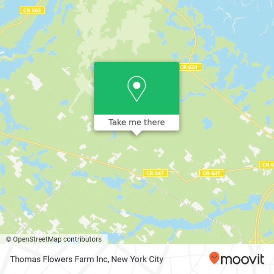 Mapa de Thomas Flowers Farm Inc