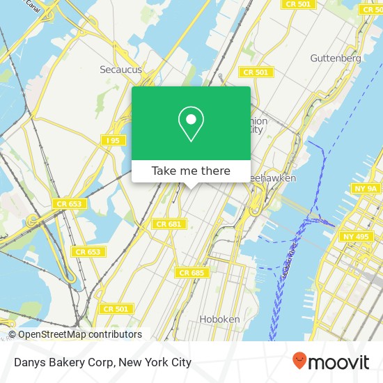 Danys Bakery Corp map