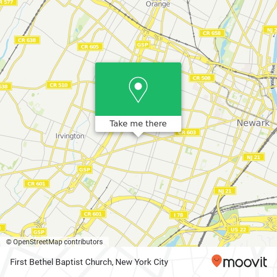 Mapa de First Bethel Baptist Church