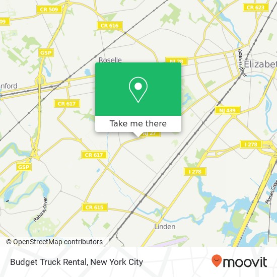 Budget Truck Rental map