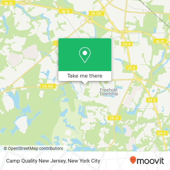 Camp Quality New Jersey map