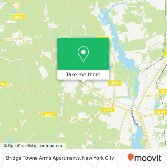 Bridge Towne Arms Apartments map