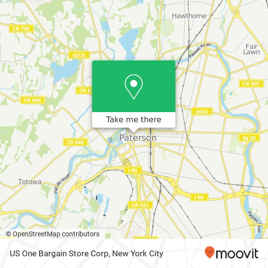 US One Bargain Store Corp map