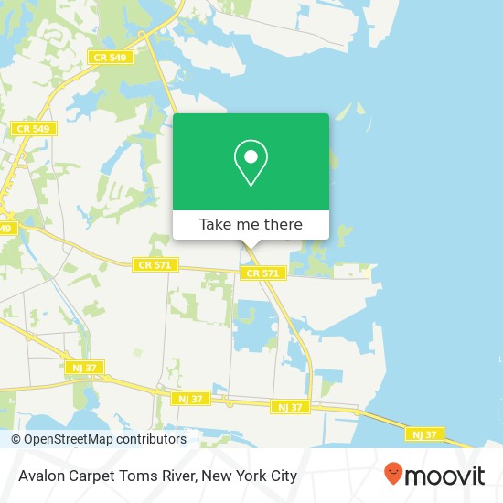 Mapa de Avalon Carpet Toms River