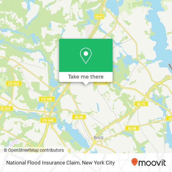 National Flood Insurance Claim map