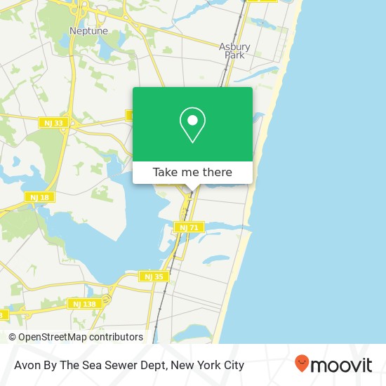 Mapa de Avon By The Sea Sewer Dept