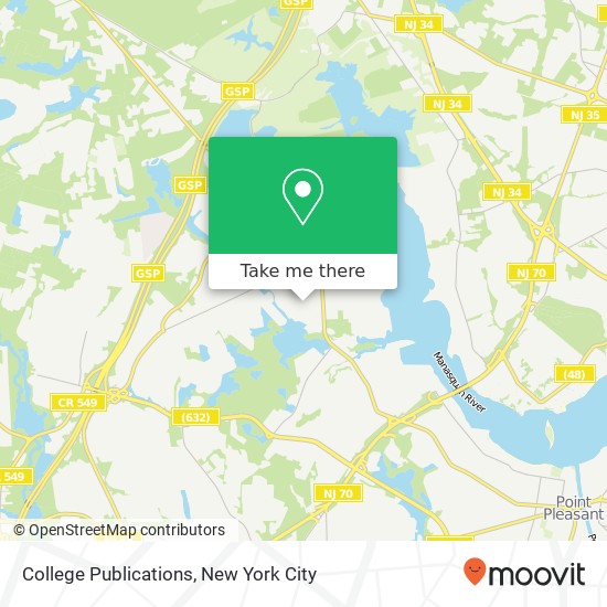 College Publications map