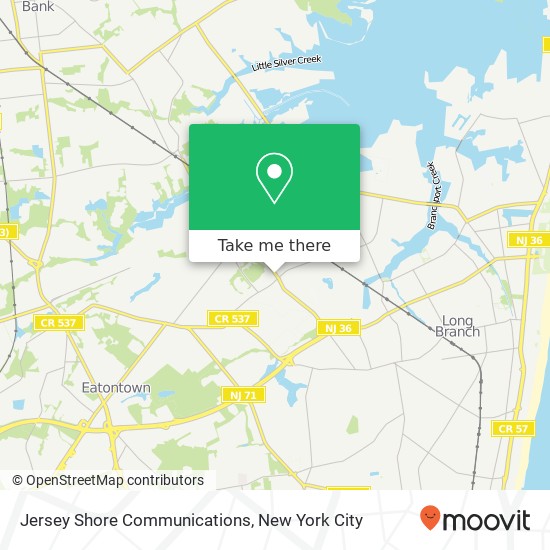 Mapa de Jersey Shore Communications