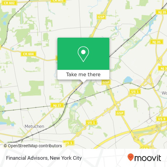 Financial Advisors map