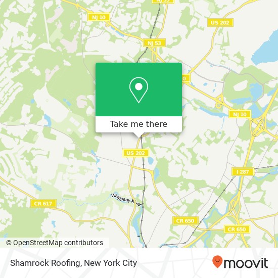 Shamrock Roofing map