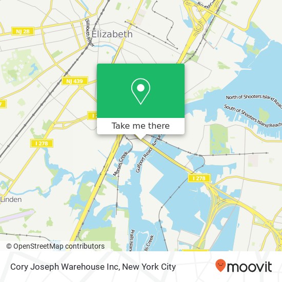 Cory Joseph Warehouse Inc map