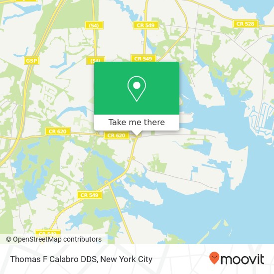 Thomas F Calabro DDS map