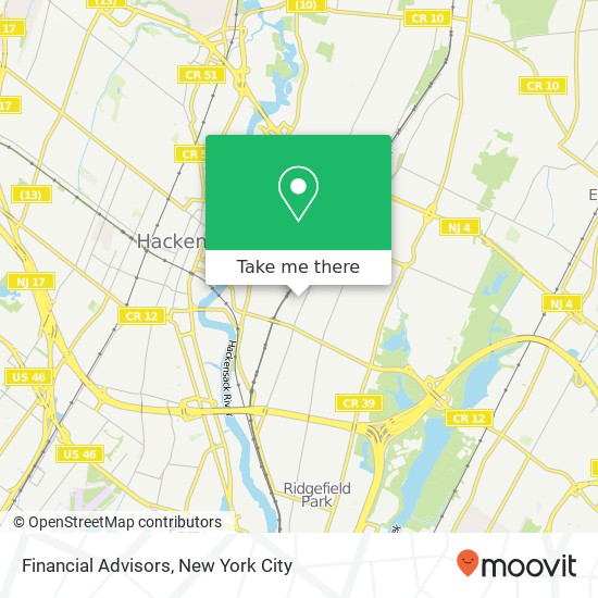 Mapa de Financial Advisors