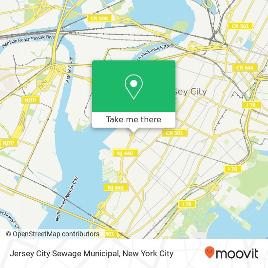 Mapa de Jersey City Sewage Municipal