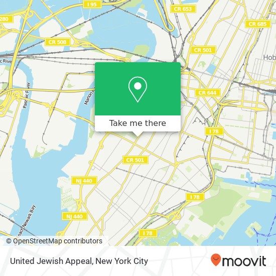 United Jewish Appeal map