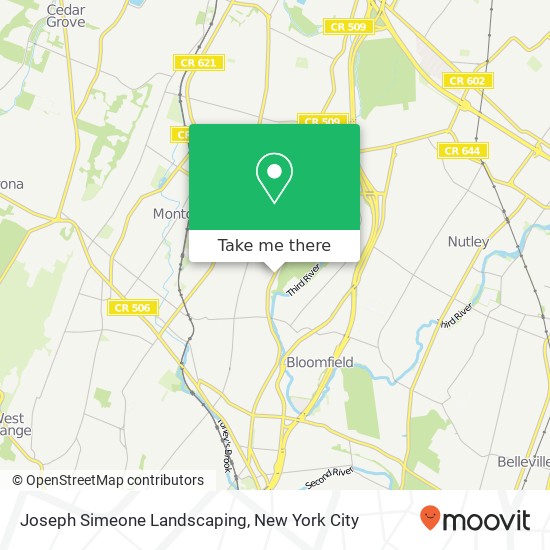 Joseph Simeone Landscaping map