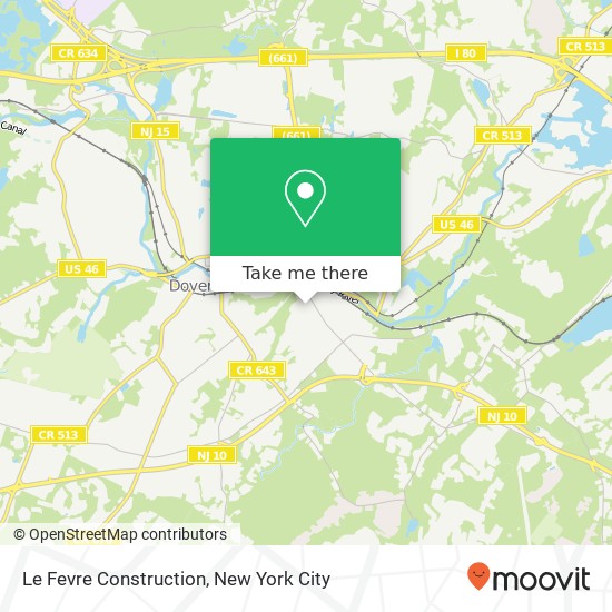 Mapa de Le Fevre Construction