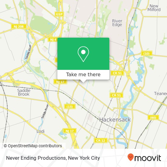 Mapa de Never Ending Productions
