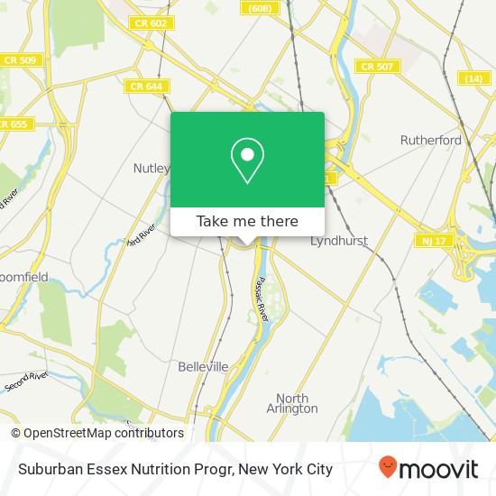 Suburban Essex Nutrition Progr map