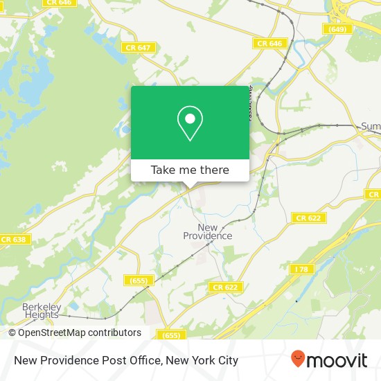 New Providence Post Office map