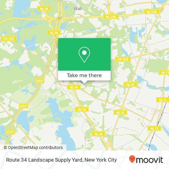 Mapa de Route 34 Landscape Supply Yard