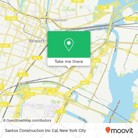 Santos Construction Inc Cal map