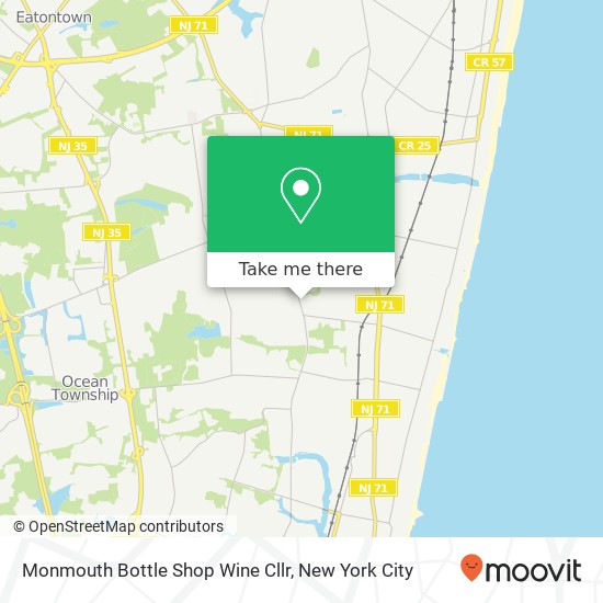 Mapa de Monmouth Bottle Shop Wine Cllr
