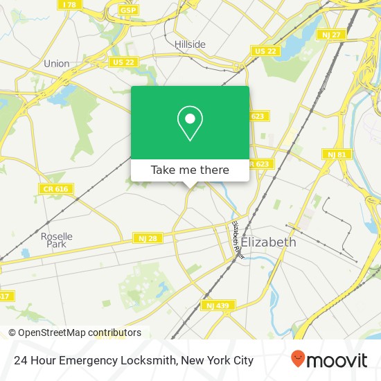 Mapa de 24 Hour Emergency Locksmith