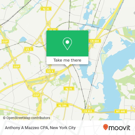 Anthony A Mazzeo CPA map