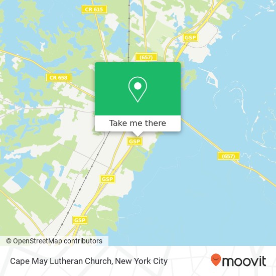 Cape May Lutheran Church map