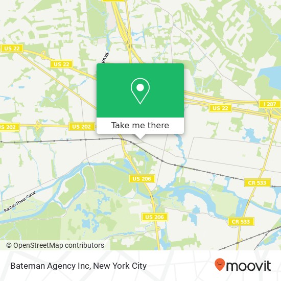 Bateman Agency Inc map