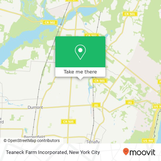 Mapa de Teaneck Farm Incorporated