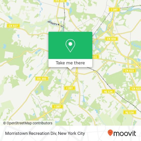 Morristown Recreation Div map