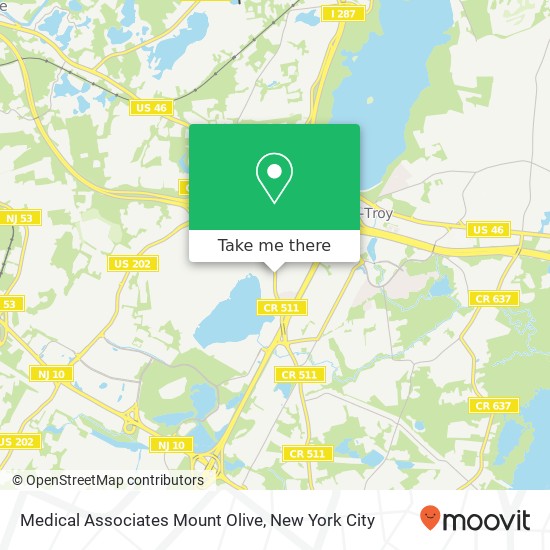 Medical Associates Mount Olive map