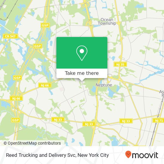 Reed Trucking and Delivery Svc map