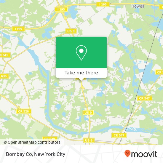 Mapa de Bombay Co