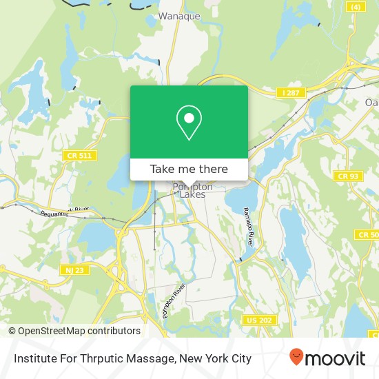 Institute For Thrputic Massage map