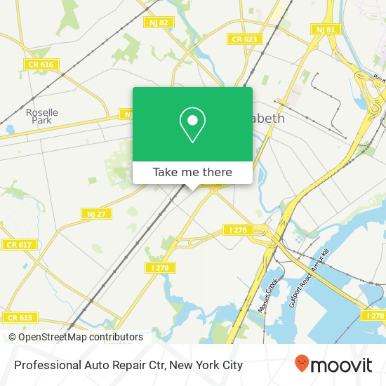 Mapa de Professional Auto Repair Ctr