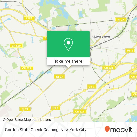 Mapa de Garden State Check Cashing