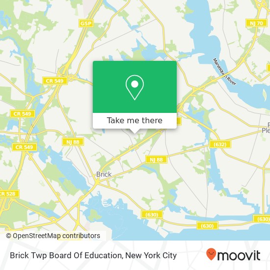 Mapa de Brick Twp Board Of Education